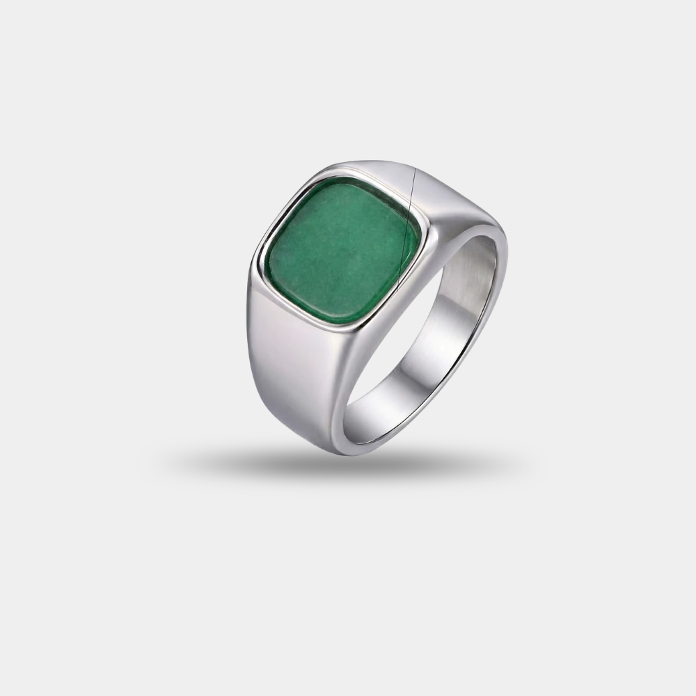 Luxury black stone signet ring for men Noctis Ring