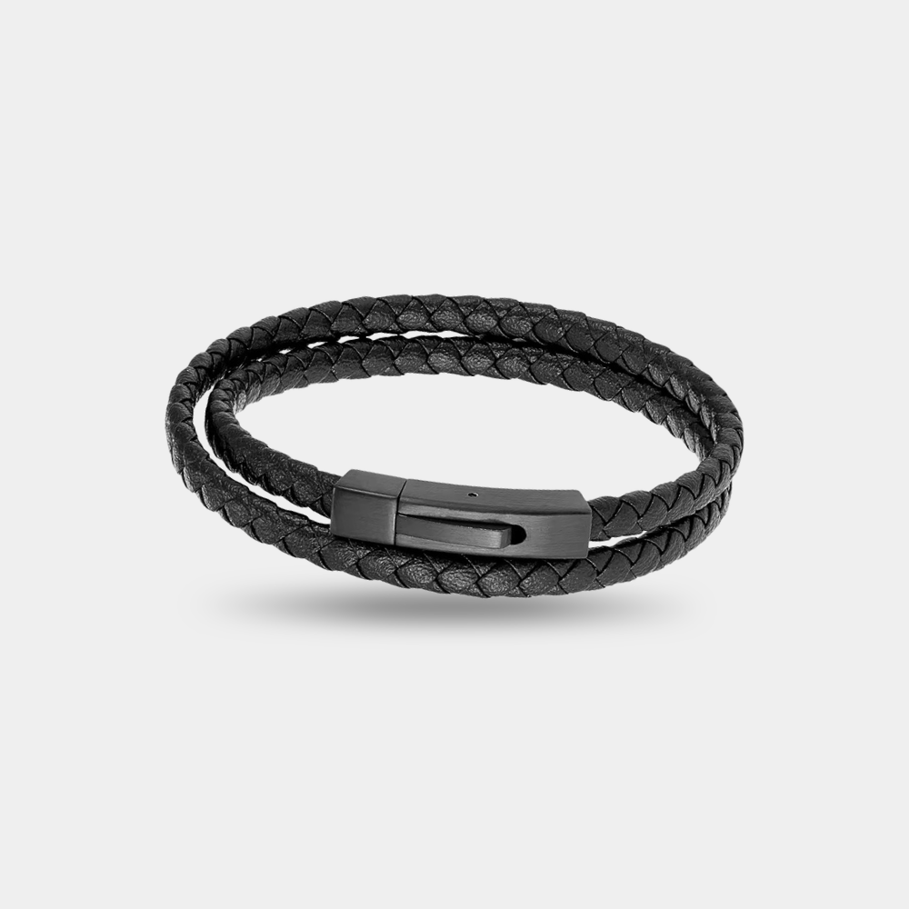 Sentinel Leather Bracelet | Premium Braided Men's Jewelry