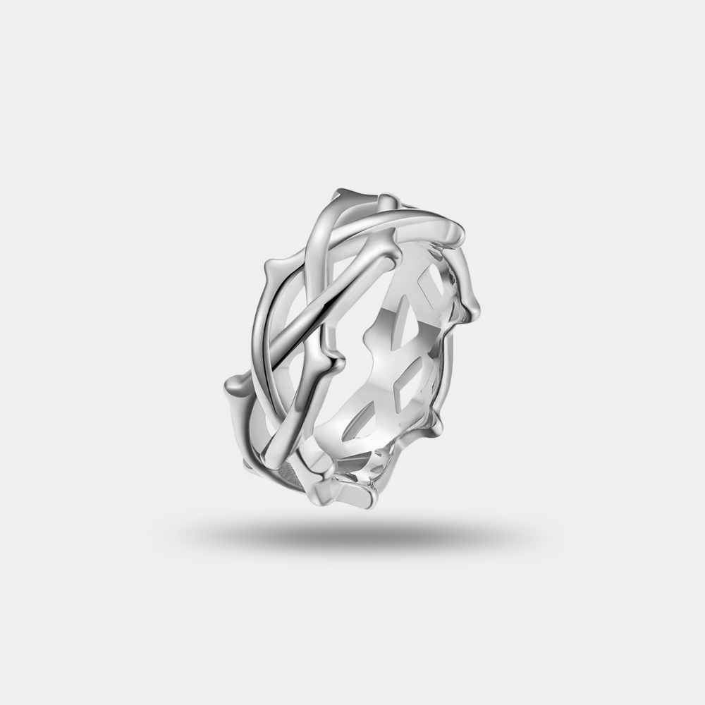 Vortex Ring silver statement ring for men by Vyro