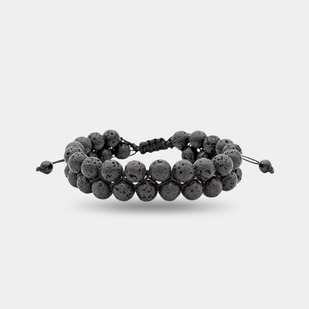 Vyro Aether Bracelet | Luxury White Stone Bracelet for Men black