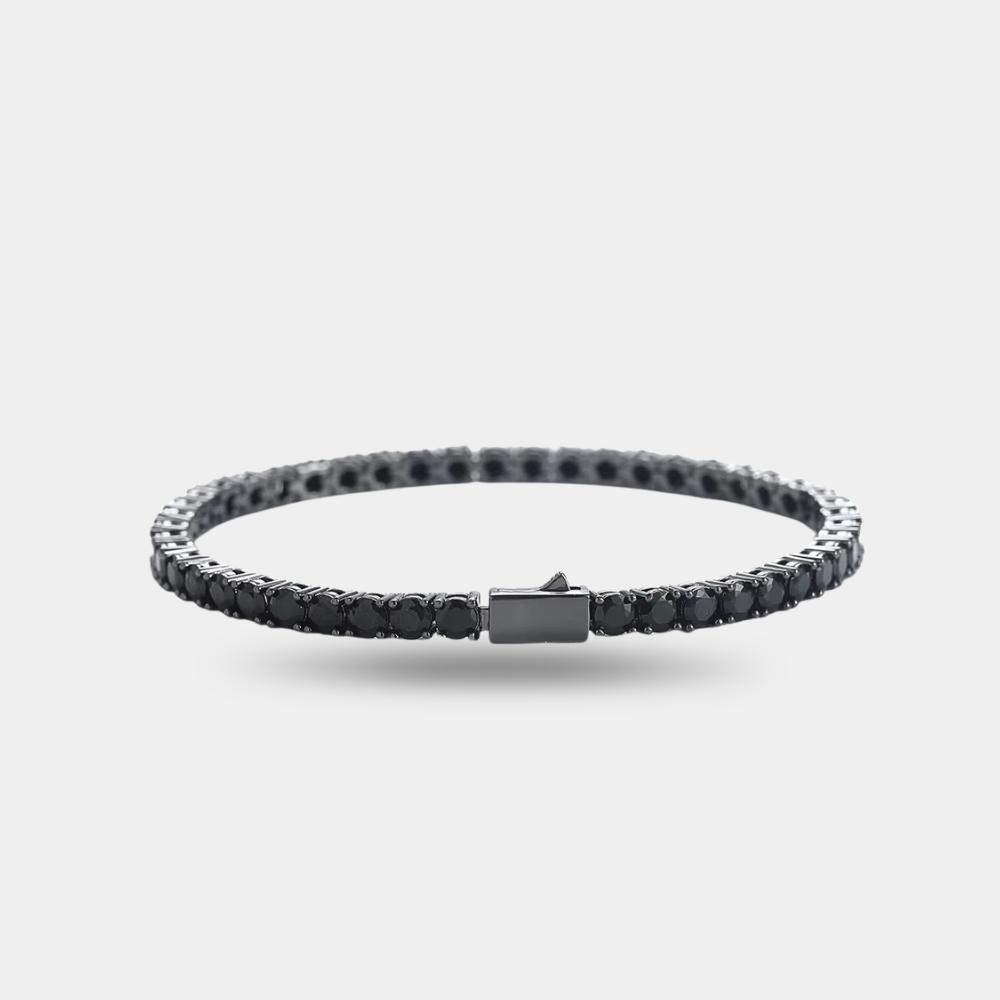 Vyro Eclipse Bracelet | Luxury Black Tennis Bracelet for Men