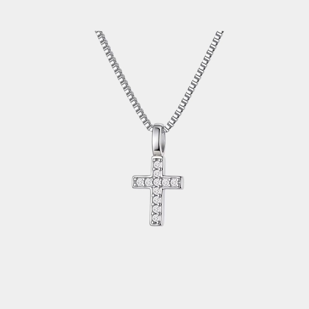 Aether Cross Necklace premium silver cross pendant for men by Vyro