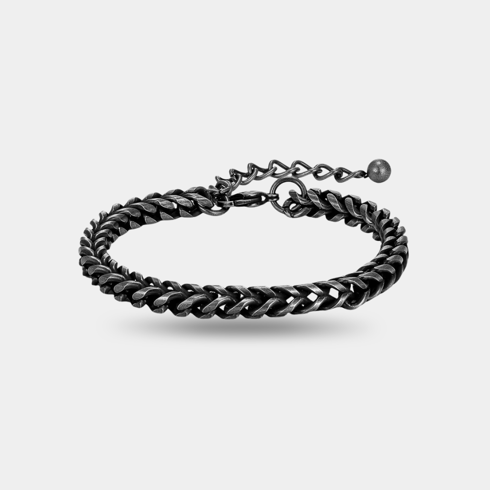 Vanthor Bracelet | Premium Black Cuban Link Bracelet for Men | VYPRO