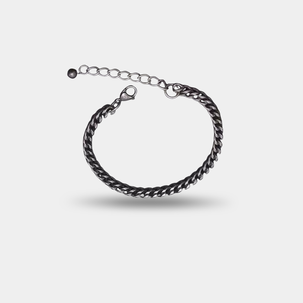 Vanthor Bracelet | Premium Black Cuban Link Bracelet for Men | VYPRO